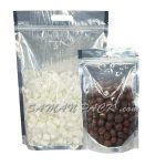 پاکت ایستاده شفاف متالایز نقره ای